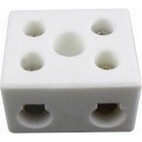 Conector Porcelana Brasfort 2 Polos - 16Mm Fixar - 8766 - Kit C/10 Peças