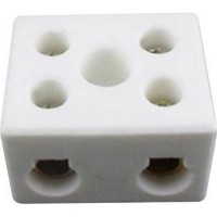 Conector Porcelana Brasfort 2 Polos - 06Mm Fixar - 8607 - Kit C/10 Peças