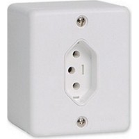 Sistema Ilumi 1 Tomada 2 Polos+Terra 20A. Com Placa + Caixa Branco - 63141