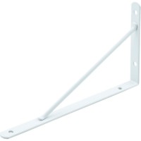 Suporte Prateleira Mao Francesa Podium 20Cm Branco - Kit C/12 Peças