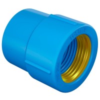 Luva Azul Com Bucha Latao Fortlev 20Mm X 1/2'' - Kit C/20 Peças