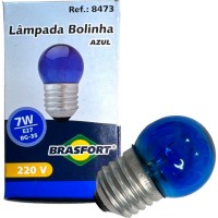 Lampada Bolinha Brasfort 7Wx220V. Azul - Kit C/25 Peças