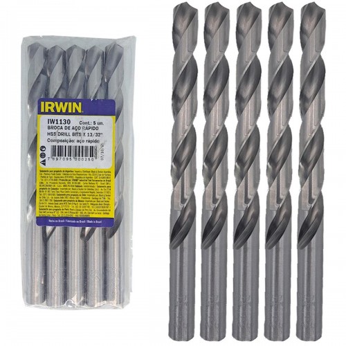 Broca Aco Rapido Irwin   13/32'' - Kit C/5 Peças