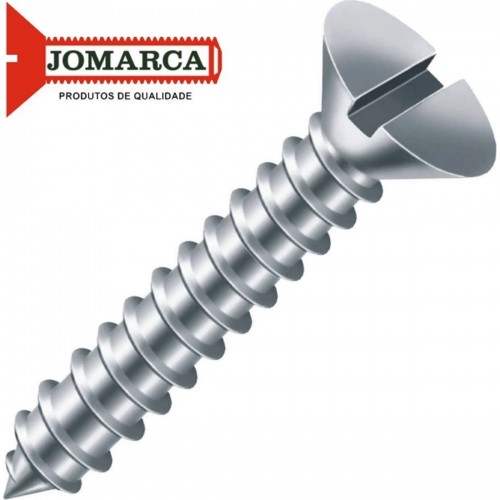 Parafuso Auto Atarraxante Chata Fenda Jomarca 5,5 X 32Mm - Kit C/2 Centos