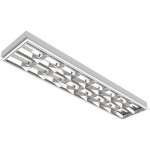 Luminaria Para Lampada Led Aletada Lmp 2 Lampadas 60Cm 4009