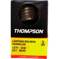 Lampada Colorida Thompson 15Wx127V. Vermelha - Kit C/10 Peças