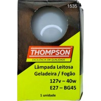 Lampada Para Geladeira/Fogao/Lustre Thompson 40Wx127V. Leitosa - Kit C/10 Peças