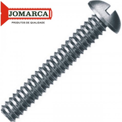 Parafuso Rosca Maquina Redonda Fenda Jomarca   3/16 X 3/8'' - Kit C/5 Centos